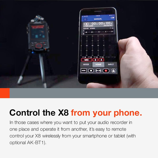 Tascam Portacapture X8 Portable 32-bit/192-kHz Recorder + Bluetooth Module