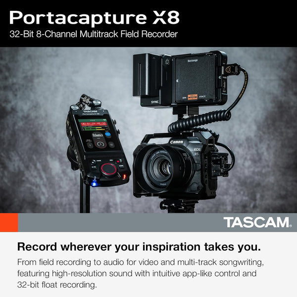 Tascam Portacapture X8 Portable 32-bit/192-kHz Recorder + Bluetooth Module
